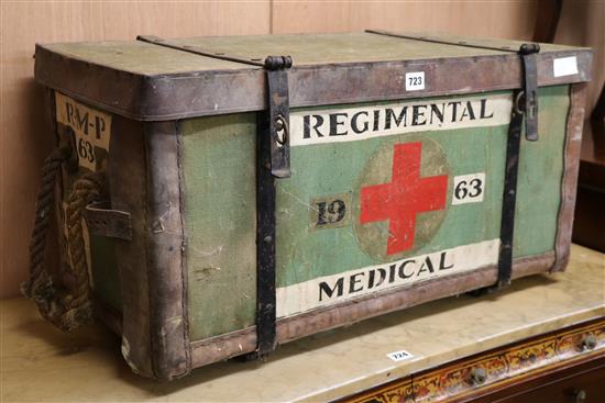 A Regimental medical chest W.75cm